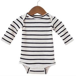 Spearmintlove Baby Black and White Waffle Onesie, 0-3mo